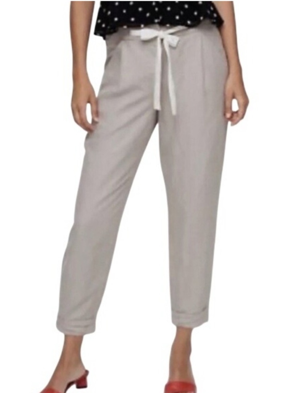 Wilfred Allant Light Gray Cropped Drawstring Pants
